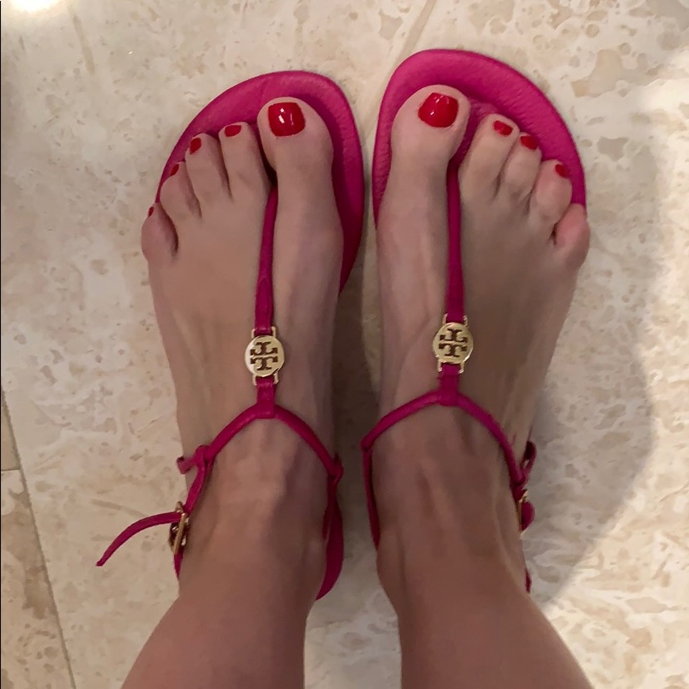 Tory Burch fuschia sandals